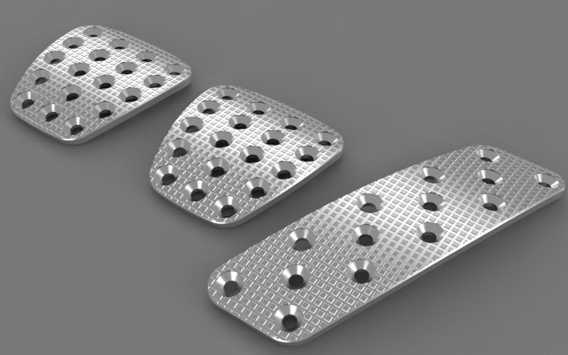 thumbnail image 2 of Pilot Automotive Blue/Gray Non-Slip Pedal Pads For IS250 IS350 TC FRS Supra Tundra 2 of 6